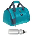 Produktbild: Sporttasche klein Damen Herren Kinder Trainer Small 42 cm 18 L Reisetasche Sport Reise Gymbag Arbeit Fitness Schule Gym Bag Tasche 1242 + Trinkflasche (Petrol Türkis (türkis))