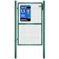 Produktbild: SONGMICS Gartentor, Gartentür, verzinkter Stahl, robust und langlebig, abschließbar, rundes Rohr, Tür 87 x 150 cm, 106 x 150 cm (B x H), grün GGD200G