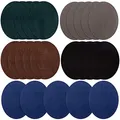 Produktbild: Flicken zum Aufbügeln, 25 Stück, 5 Farben, oval, Veloursleder, Rindsleder, Ellenbogen, Knie, zum Aufbügeln, Samt, für Pullover, Ausbesserungen, Basteln, Reparatur-Set für Kleidung, Jeans