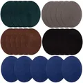 Produktbild: Flicken zum Aufbügeln, 25 Stück, 5 Farben, oval, Veloursleder, Rindsleder, El...