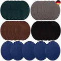 Produktbild: Flicken zum Aufbügeln, 25 Stück, 5 Farben, oval, Veloursleder, Rindsleder, E