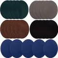Produktbild: Flicken Aufbügeln Damen Herren Kinder Veloursleder Rindsleder oval 25 Stück