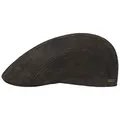 Produktbild: Stetson Madison Leder Flatcap Herren - Ledercap im Vintage-Stil - Schirmmütze mit Innenfutter aus Baumwolle - Mütze Sommer/Winter - Schiebermütze braun XL (60-61 cm)