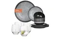 Produktbild: Moritz Geschirr-Set Camping Geschirr Stone Grey, 12 - 28 tlg, Geschirrset Campinggeschirr Picknick Set 4 Personen