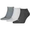 Produktbild: PUMA Sneakersocken PUMA UNISEX SNEAKER PLAIN 3P (3-Paar, 3 Paar) mit kleinem Logo grau 39-42