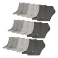 Produktbild: PUMA 9 Paar Unisex Herren Damen Sportsocken Kurzsocken Sneaker Socken, Farbe:Grau, Größe:39-42, Artikel:-800 anthracite/l mel grey/m mel grey