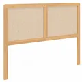 Produktbild: IDMarket - Kopfteil auf Fuß EDHEN 140 cm Rohrgeflecht und Holz