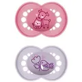Produktbild: MAM Schnuller Beruhigungssauger Soft Silikon Matt, Verpackung = praktische wiederverwendbare Schnullerbox 6-16 Rosa Mit Motiv