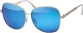 Produktbild: Gil Sonnen Brille Designer Piloten Herren Sonnenbrille mit Kunstoffrahmen 30416 Blau Gold