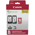 Produktbild: Canon Druckerpatrone PG-545/CL-546 Photo Value Pack Original 2er-Pack Schwarz...