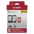 Produktbild: Set Druckerpatronen Canon 8287B008 PG 545 CL 546 + Fotopapier