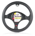 Produktbild: HEYNER Lenkradbezug Lenkradhülle Auto schwarz 37-39 cm elegant Lenkradschoner weich Leder, (1-tlg)