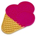 Produktbild: Beeztees Leckmatte Eiscreme Silikon rosa 21x15cm für Hunde, spülmaschinenfest
