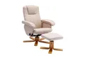 Produktbild: SVITA Relaxsessel CHARLES (Set, 2-St., Relaxsessel mit Hocker), 360° drehbar,mit Fußablage,Wippmechanismus,bequem gepolstert