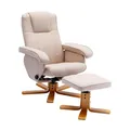 Produktbild: SVITA CHARLES Relaxsessel TV Hocker Sessel Drehsessel Fernsehsessel Beige