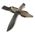 Produktbild: Kershaw, Outdoormesser, Camp 10 Machete Tan, Klinge: 25.4 cm, schwarz, Messer Für Jagd, Abenteuer, Extended Tang, Scheide, Braun