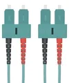 Produktbild: helos LWL Patchkabel OM3 Duplex 3,0mm SC-SC 50/125µm aqua 7,5m LSZH