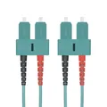 Produktbild: helos LWL Patchkabel OM3 Duplex 3,0mm SC-SC 50/125µm aqua 7,5m LSZH