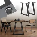 Produktbild: Tischbeine Tischgestell Trapez-Design Industriedesign Stahl 60 x 72cm Anthrazit