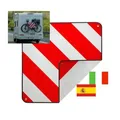 Produktbild: Warntafel Warnschild Spanien und Italien 2 in1 rotweiß Alu Warnschild 50x50cm