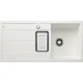 Produktbild: Blanco Spüle 513046 100x50cm, PuraDur weiß, reversibel, mit Ablauffernbedienung/Zubehör