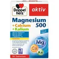 Produktbild: Doppelherz Magnesium aktiv, 30 Tabletten, Magnesiumoxid+Calcium+Kalium, hochdosiert, 500mg