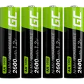 Produktbild: 4er Multipack Green Cell HR6 Mignon (AA)-Akku NiMH 2600 mAh 1.2 V 4 St.