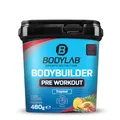 Produktbild: Bodylab24 Bodybuilder Pre Workout Tropcial 480g, mit verschiedenen Aminosäuren (Citrullin, Arginin, Glycin, Tyrosin, Taurin), Koffein und verschiedene Pflanzenextrakte, fruchtig im Geschmack