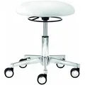 Produktbild: Mayer Drehhocker myXPERT, 1290, Kunstleder, mit Rollen, mit Tellersitz, weiß