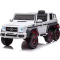 Produktbild: Kinder elektroauto Mercedes G63 6X6 AMG kinderauto 12V, 4X45W, Mit Gummireifen, Ledersitz Mit 2.4G Fernbedienung (Weiß) - Weiß