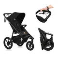 Produktbild: LIONELO AZURA Jogging-Kinderwagen von 6 Monaten bis 22 kg Dreirad-Jogging-Kinderwagen Verstellbare Rückenlehne in eine Liegeposition Große Lufträder Vollständige Stoßdämpfung XXL-Verdeck