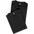 Produktbild: V-Shirt LERROS, Herren, Gr. XL, schwarz, Single Jersey, Obermaterial: 100% Baumwolle, unifarben, regular fit hüftbedeckend, V-Ausschnitt, Shirts, unifarben, 2-er Pack V-Shirt