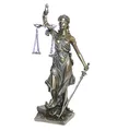 Produktbild: Römische Justitia mit Waage Schwert und Gesetzbuch bronziert Deko Figur