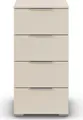 Produktbild: OTTO home Schubkastenkommode Highboard Sideboard Schubladenkommode Kommode Schlafzimmer ASTANA (Breite 40 cm / Höhe 81 cm), mit 4 geräumigen Schubladen, Kantengriff in Alufarben MADE IN GERMANY