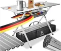 Produktbild: KESSER® Campingtisch faltbar Klapptisch mit Aluminiumrahmen Aufrollbare Tischplatte Falttisch klappbar 145x70x70cm bis 100kg inkl. Tragetasche mit Trageband & Netztasche, Silber