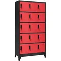 Produktbild: Vidaxl Schließfachschrank Anthrazit Und Rot 90x40x180 Cm Stahl