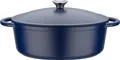 Produktbild: GSW Gusseisen ovaler Bräter Blue Magic 33x26 cm / 6,4 Ltr. kochen backen