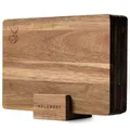 Produktbild: Frühstücksbrettchen 5er Set 23 x 16 x 1 cm aus massiver Akazie - Frühstücksbr...