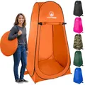 Produktbild: Wakeman Outdoors Pop-Up-Pod – Sichtschutz-Duschzelt, Ankleidezimmer oder tragbare Toilettenkabine mit Tragetasche für Camping, Strand oder Heckklappe (Orange)