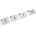 Produktbild: WAS Germany - Tischnummernschild Set, 12-teilig, 1-12, 5 x 5 x 4,5 cm, Chromnickelstahl