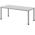 Produktbild: Hammerbacher-Schreibtisch 4Fuß-rd.180x80cm Grau/Silber-VHS19/5/S