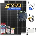 Produktbild: Balkonkraftwerk 900W Solaranlage mit Ziegeldach Halterung (Einzelmontage) Steckerfertig Komplettset Photovoltaik Anlage 800W, Kabellänge: 5m, Solakon