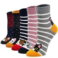 Produktbild: Lustige Socken Damen Bunte Socken aus Baumwolle Karikatur Tier Socken Damen W...