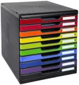 Produktbild: Exacompta Schubladenbox MODULO A4 10 geschlossene Schubladen Regenbogen