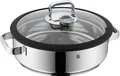 Produktbild: WMF Dampfgartopf Vitalis, Bräter Induktion mit Glasdeckel und Silikonrand, Cromargan® Edelstahl Rostfrei 18/10, Dampfgarer mit integriertem Thermometer, backofengeeignet bis 180 Grad