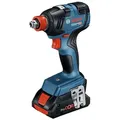 Produktbild: Bosch Professional Akku-Schlagschrauber GDX 18V-200, 3400 U/min, 200 Nm, Drehschlagschrauber mit 2x Akku 4 Ah - im L-Case