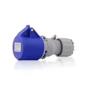 Produktbild: CEE Starkstrom Steckdose Industriestecker IP44 Blau 16A 3-polig 230V CE SB RoHS