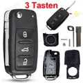 Produktbild: Klappschlüssel 3 Tasten Autoschlüssel Gehäuse Auto Modern für VW Skoda Seat Golf