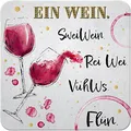 Produktbild: Sheepworld - 48142 - Untersetzer, B17, EIN Wein .., Kork, 9,5cm x 9,5cm