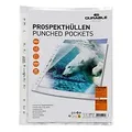 Produktbild: DURABLE Premium Prospekthülle DIN A4 Glasklar Transparent 80 Mikron PP (Polypropylen) Öffnung oben 11 Löcher 2676-19 100 Stück